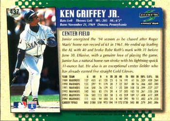 1995 Score #437 Ken Griffey Jr. Back