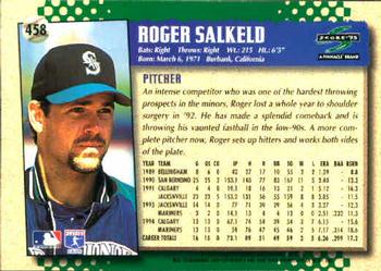1995 Score #458 Roger Salkeld Back