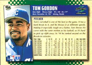 1995 Score #464 Tom Gordon Back
