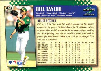 1995 Score #473 Bill Taylor Back