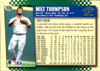 1995 Score #479 Milt Thompson Back