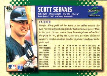 1995 Score #486 Scott Servais Back