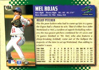 1995 Score #488 Mel Rojas Back