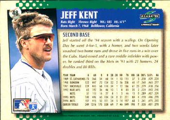1995 Score #48 Jeff Kent Back
