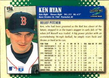 1995 Score #498 Ken Ryan Back