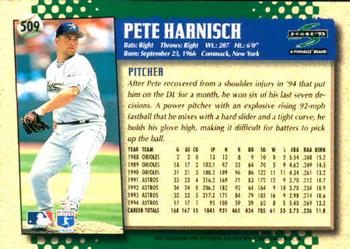 1995 Score #509 Pete Harnisch Back