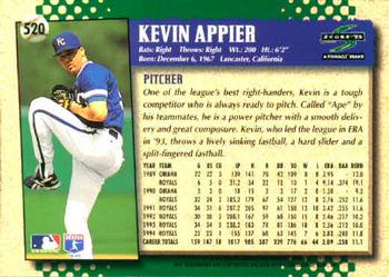 1995 Score #520 Kevin Appier Back