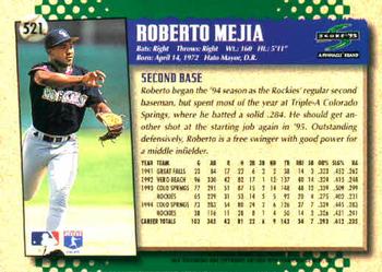 1995 Score #521 Roberto Mejia Back