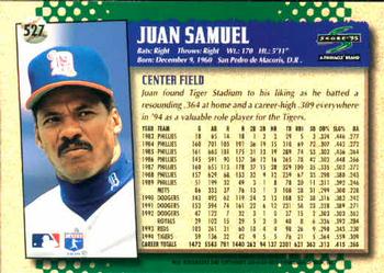 1995 Score #527 Juan Samuel Back