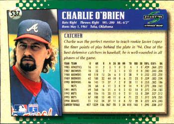 1995 Score #537 Charlie O'Brien Back