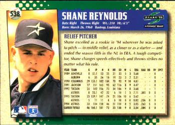 1995 Score #538 Shane Reynolds Back
