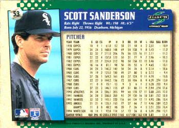 1995 Score #53 Scott Sanderson Back