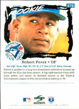 1995 Score #578 Robert Perez Back