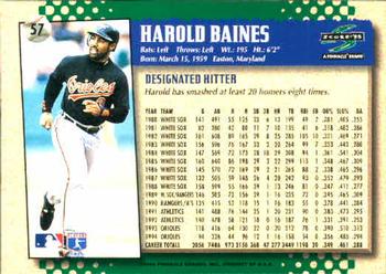 1995 Score #57 Harold Baines Back