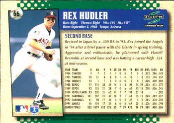 1995 Score #66 Rex Hudler Back