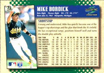 1995 Score #72 Mike Bordick Back