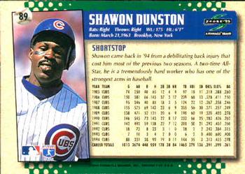 1995 Score #89 Shawon Dunston Back