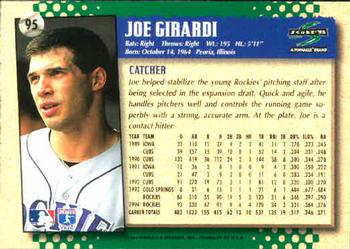 1995 Score #95 Joe Girardi Back