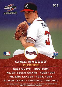 1995 Score - Double Gold Champs #GC6 Greg Maddux Back