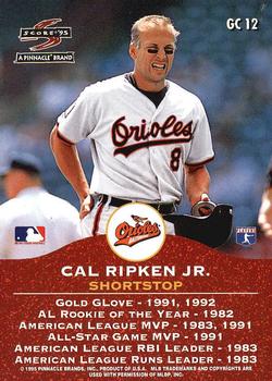 1995 Score - Double Gold Champs #GC12 Cal Ripken Jr. Back