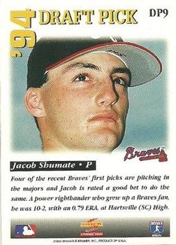1995 Score - '94 Draft Picks #DP9 Jacob Shumate Back