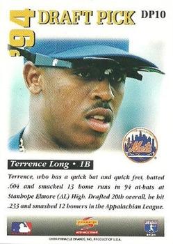 1995 Score - '94 Draft Picks #DP10 Terrence Long Back