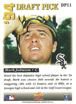 1995 Score - '94 Draft Picks #DP11 Mark Johnson Back