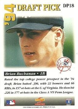 1995 Score - '94 Draft Picks #DP18 Brian Buchanan Back