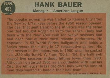 2011 Topps Heritage - 50th Anniversary Buybacks #463 Hank Bauer Back