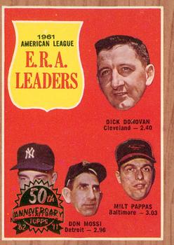 2011 Topps Heritage - 50th Anniversary Buybacks #55 1961 American League E.R.A. Leaders (Dick Donovan / Bill Stafford / Don Mossi / Milt Pappas) Front