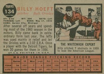 2011 Topps Heritage - 50th Anniversary Buybacks #134 Billy Hoeft Back