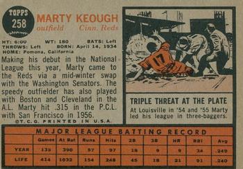 2011 Topps Heritage - 50th Anniversary Buybacks #258 Marty Keough Back