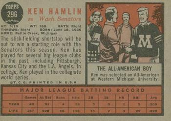 2011 Topps Heritage - 50th Anniversary Buybacks #296 Ken Hamlin Back
