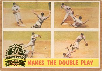 2011 Topps Heritage - 50th Anniversary Buybacks #311 Kubek makes the double play Front