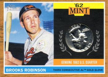 2011 Topps Heritage - 62 Mint Coins #62M-BR Brooks Robinson Front