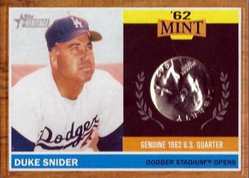 2011 Topps Heritage - 62 Mint Coins #62M-DS Duke Snider Front