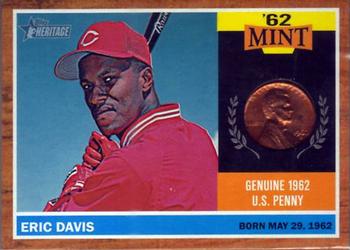 2011 Topps Heritage - 62 Mint Coins #62M-ED Eric Davis Front