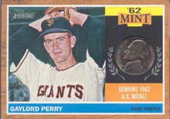 2011 Topps Heritage - 62 Mint Coins #62M-GP Gaylord Perry Front