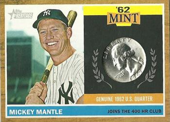 2011 Topps Heritage - 62 Mint Coins #62M-MM Mickey Mantle Front