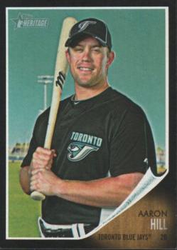 2011 Topps Heritage - Black #C26 Aaron Hill Front