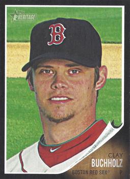 2011 Topps Heritage - Black #C30 Clay Buchholz Front