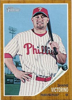 2011 Topps Heritage - Blue Tint #157 Shane Victorino Front