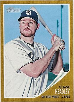 2011 Topps Heritage - Blue Tint #176 Chase Headley Front