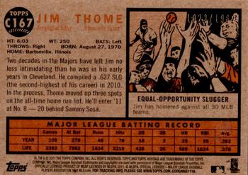 2011 Topps Heritage - Chrome #C167 Jim Thome Back