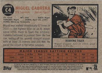 2011 Topps Heritage - Chrome #C4 Miguel Cabrera Back