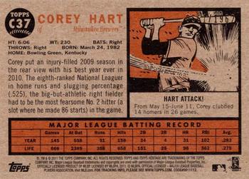 2011 Topps Heritage - Chrome #C37 Corey Hart Back