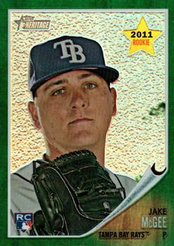2011 Topps Heritage - Chrome Green Refractors #C3 Jake McGee Front