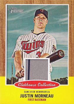 2011 Topps Heritage - Clubhouse Collection Relics #CCR-JMO Justin Morneau Front