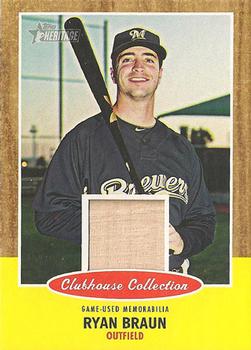2011 Topps Heritage - Clubhouse Collection Relics #CCR-RB Ryan Braun Front