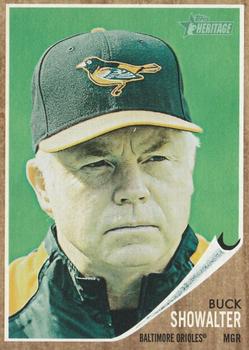 2011 Topps Heritage - Green Tint #121 Buck Showalter Front